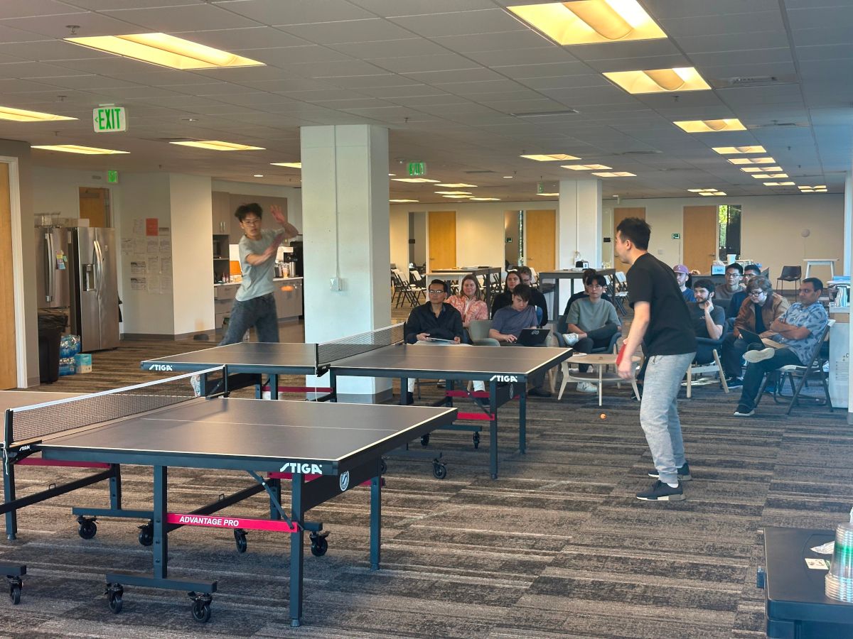 statsig employees playing ping pong