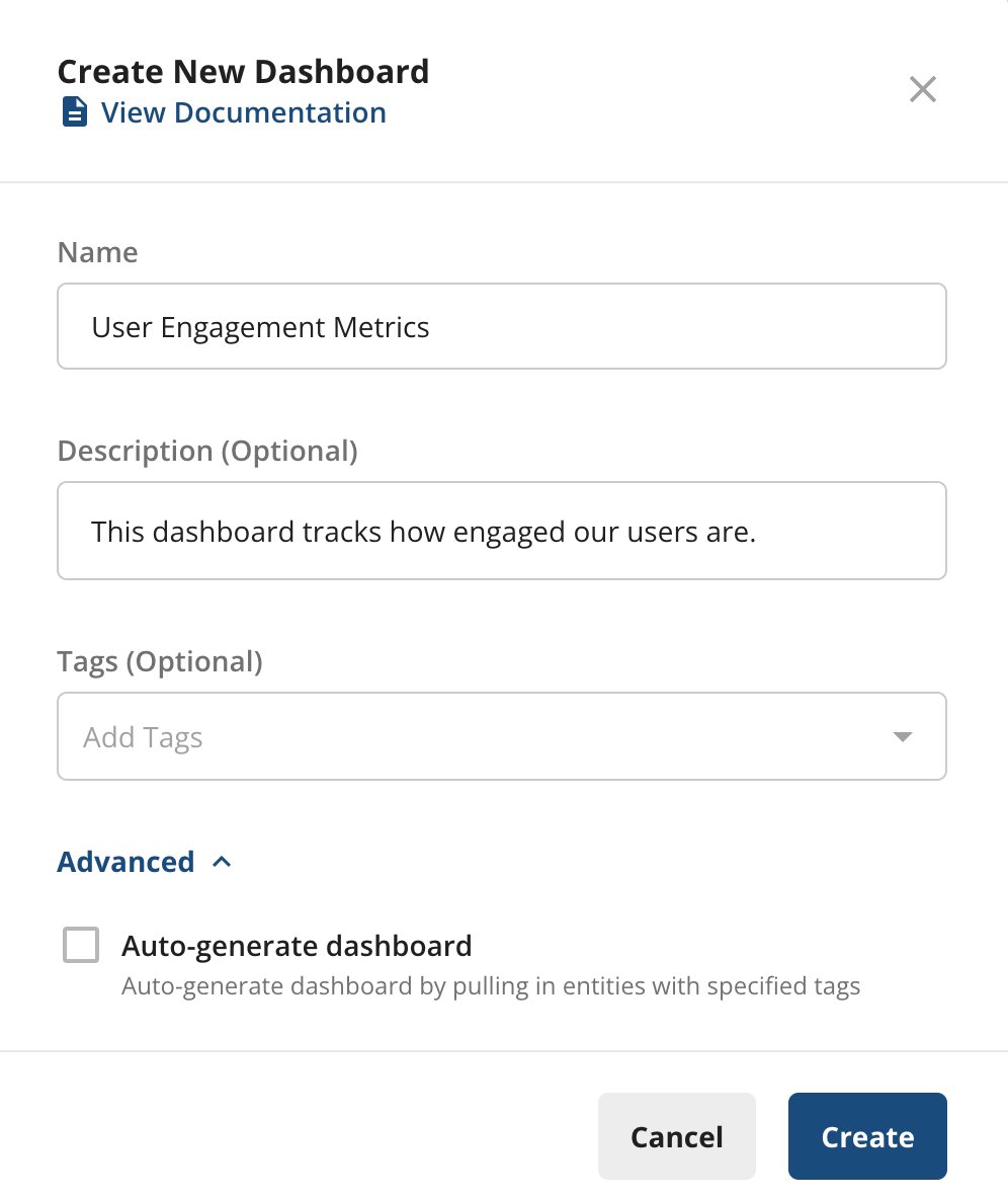 creating a new dashboard