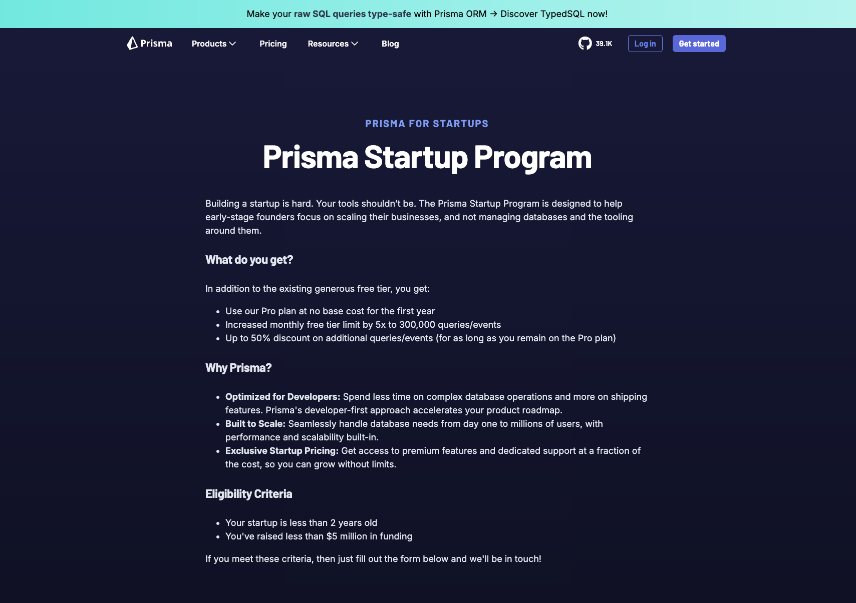 Prisma Startup Program