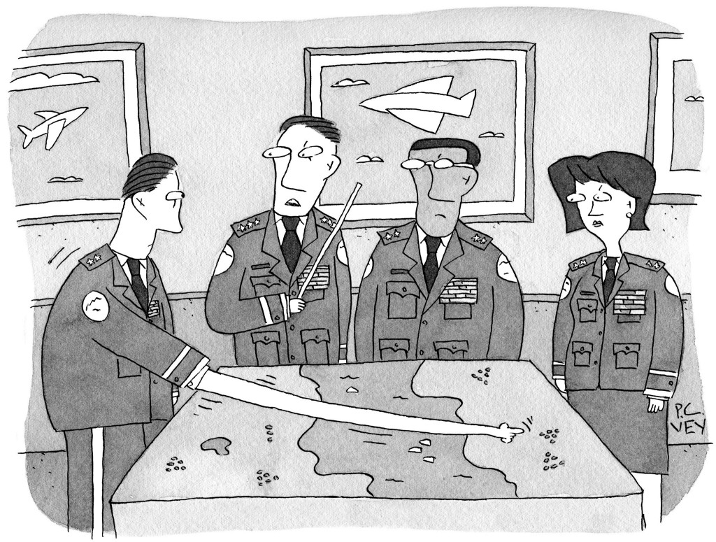 New Yorker Battle Map Cartoon