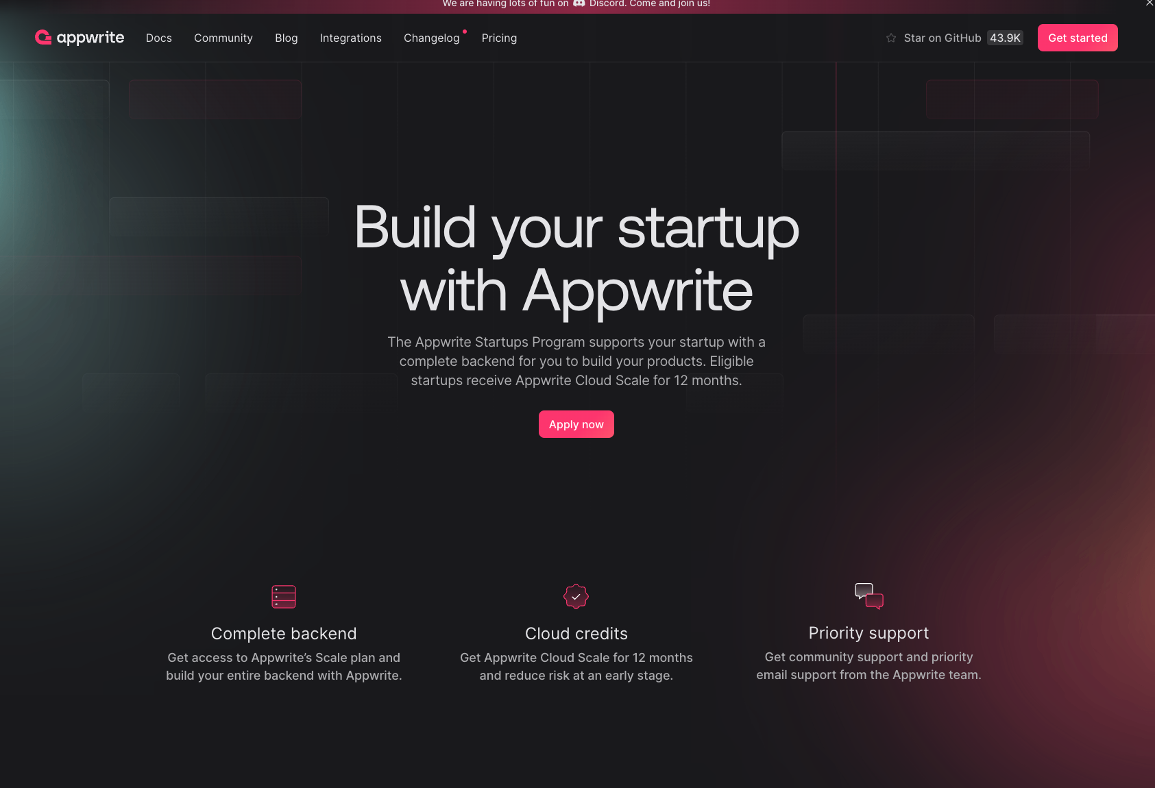 Appwrite for Startups