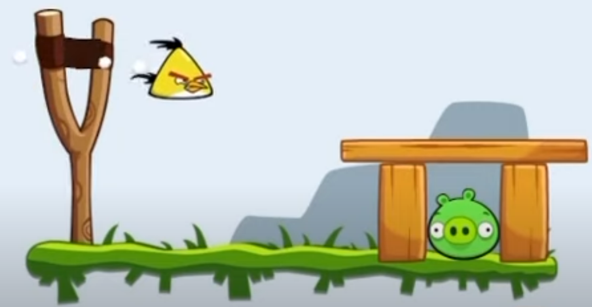 the yellow canary from the angry birds mobile game