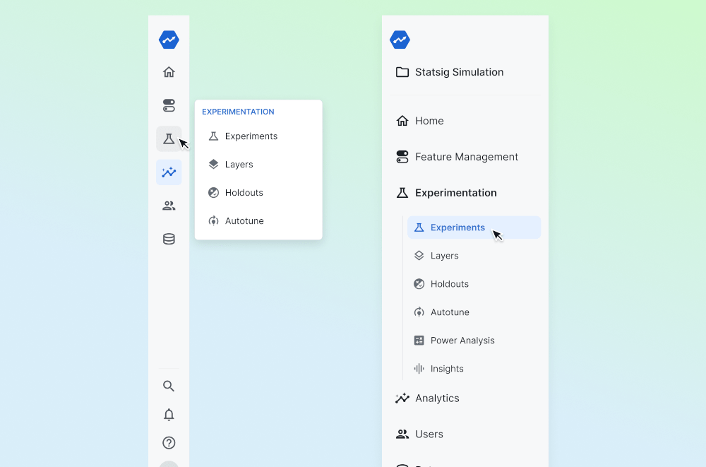 statsig pluto navigation