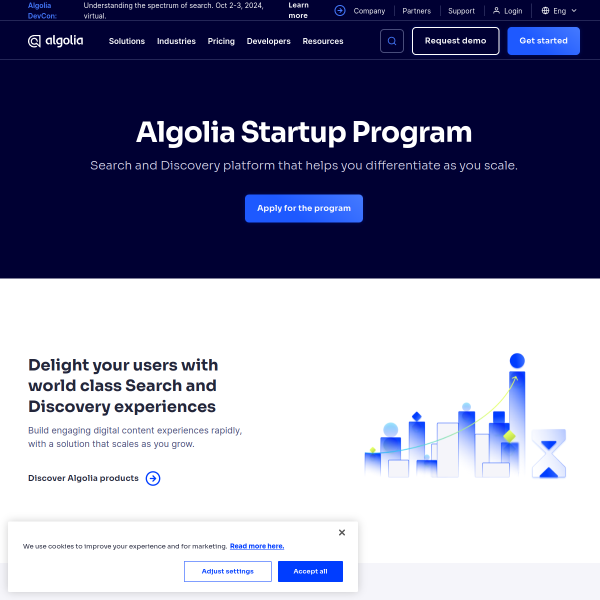 Algolia Startup Program