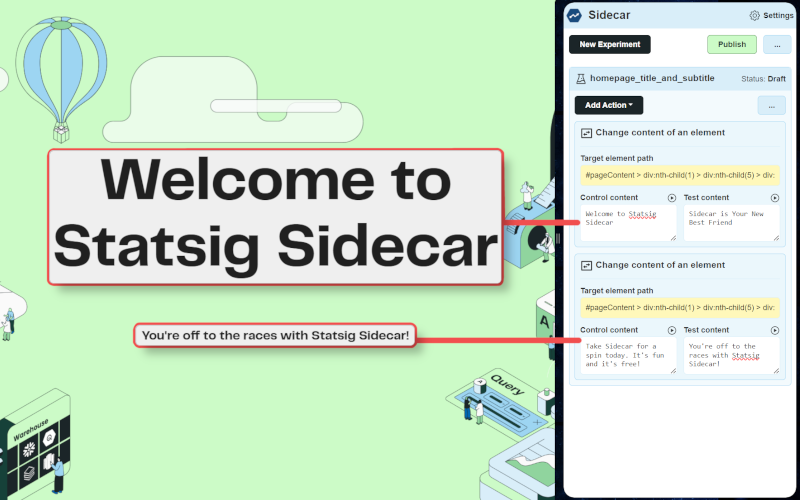 Run A/B tests on your website with Statsig Sidecar