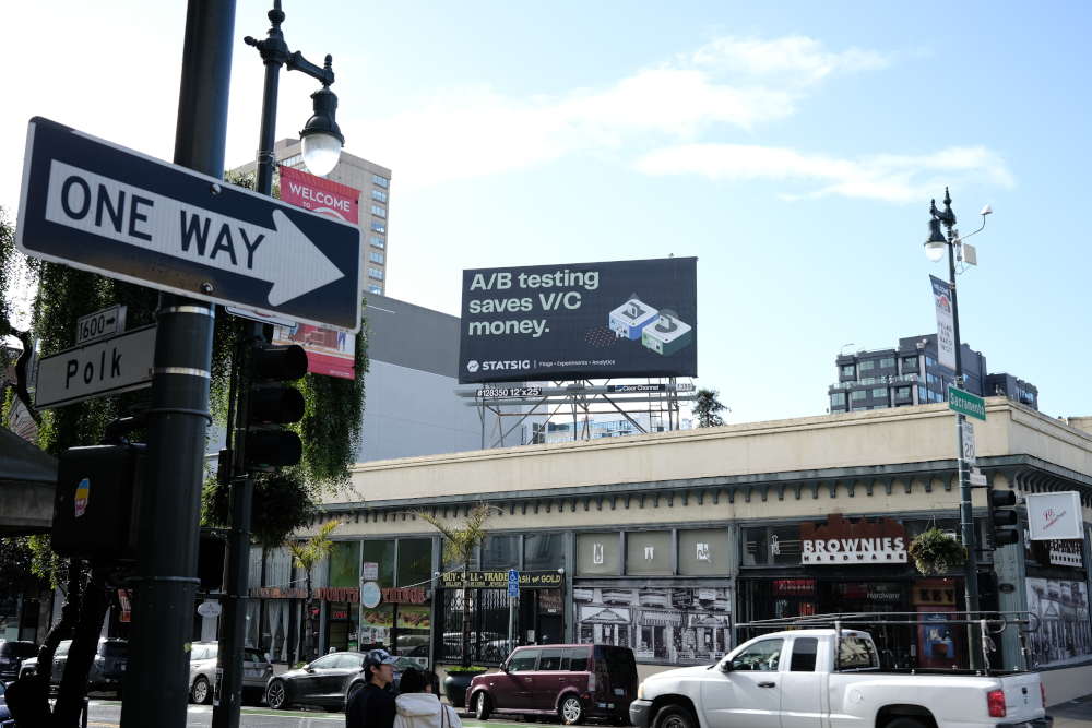 a San Francisco billboard that reads 