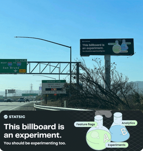a photo of our billboard on the highway