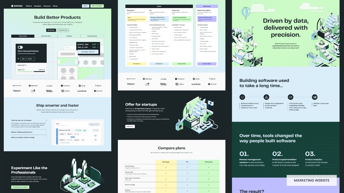 statsig web design mockup