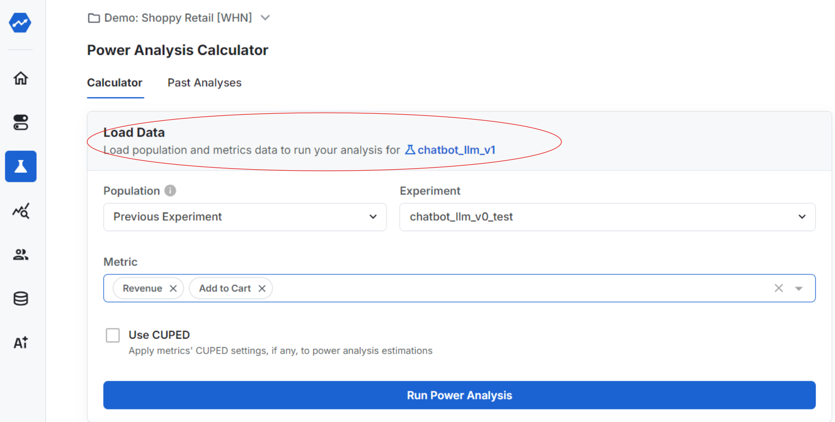 Start Power Analysis