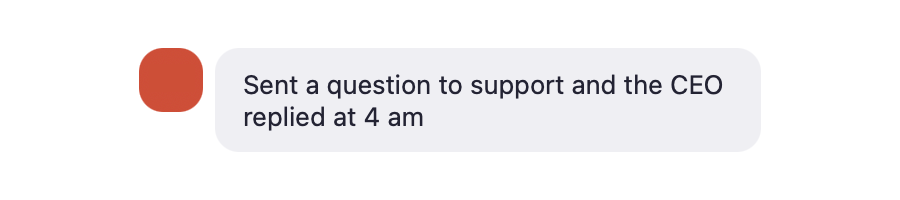 a person advising that they asked statsig a question and the CEO replied at 4am