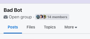 a screenshot of a group called 