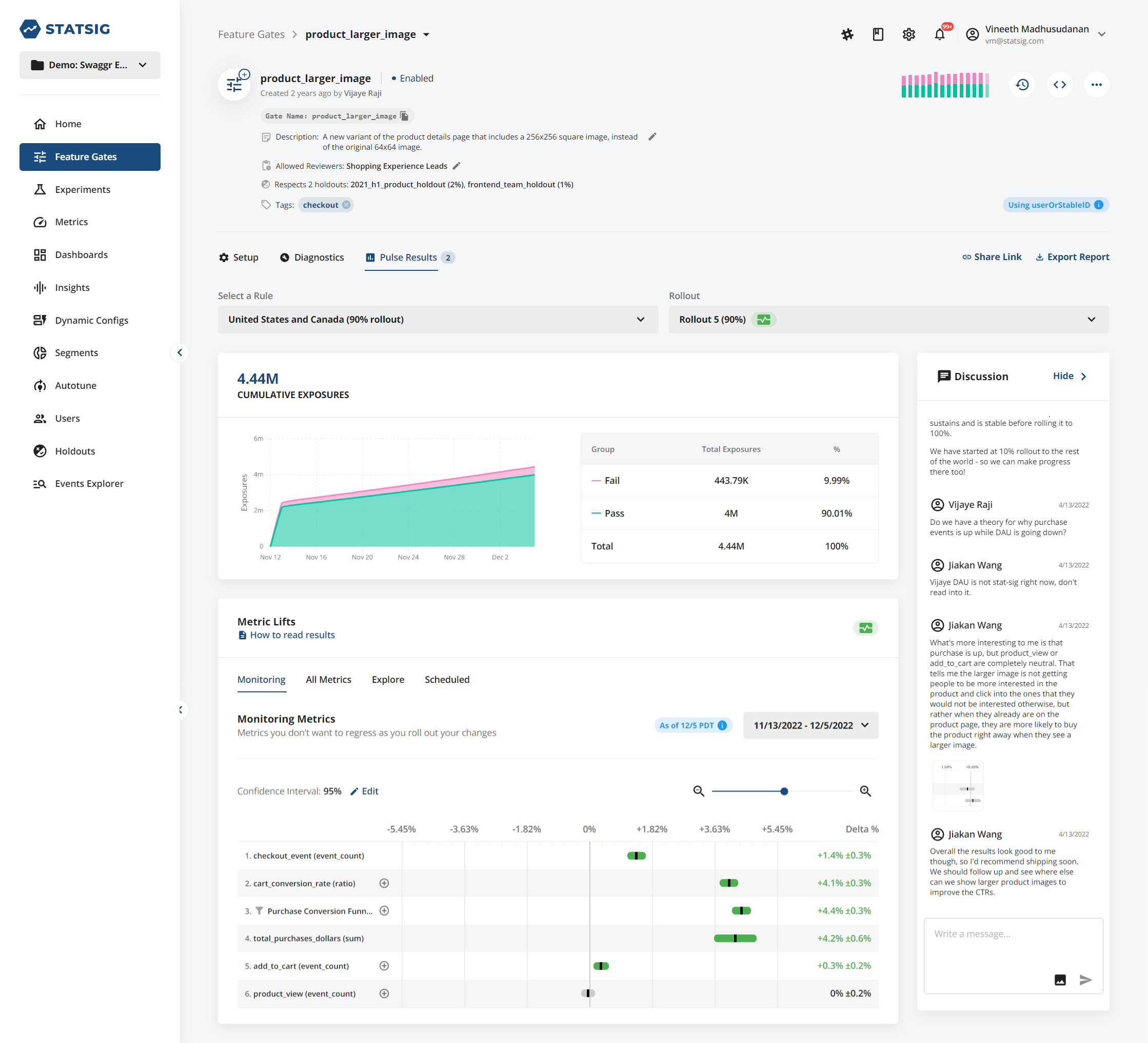 statsig and unleash feature toggle setup