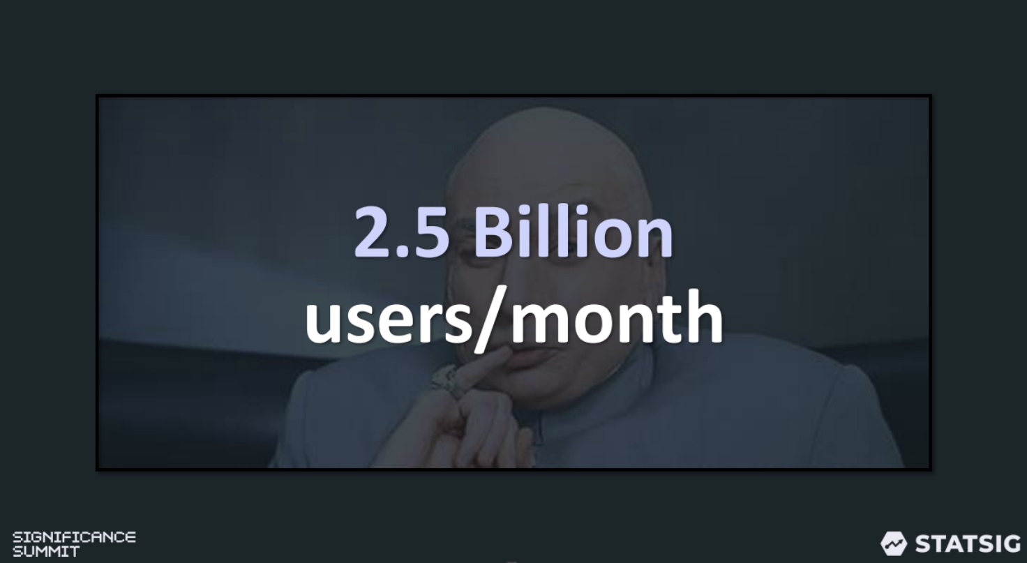 dr evil 2.5 billion users per month