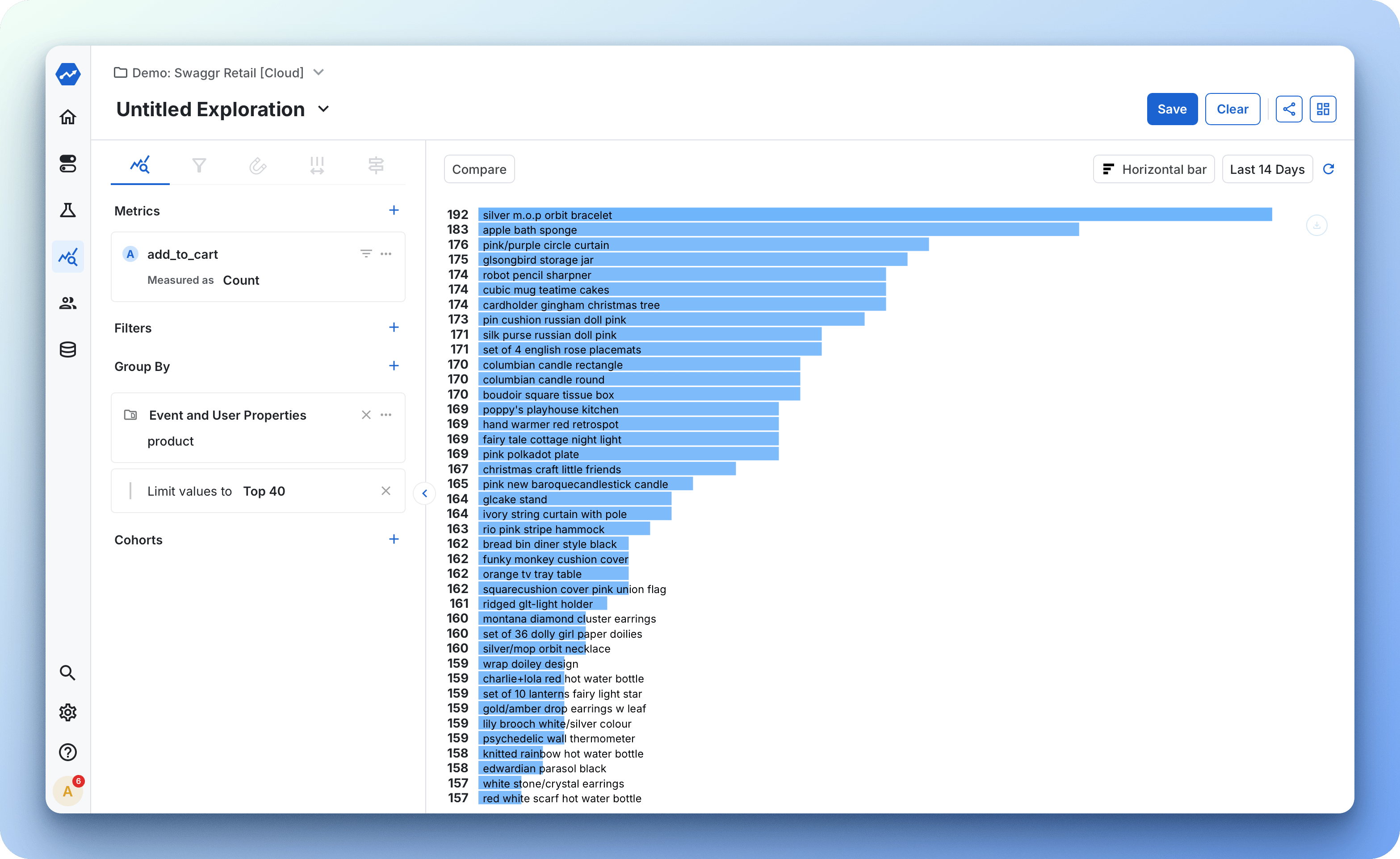 screenshot of Statsig product analytics