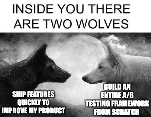 two wolves meme