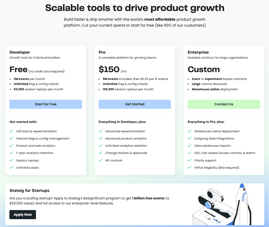 statsig pricing