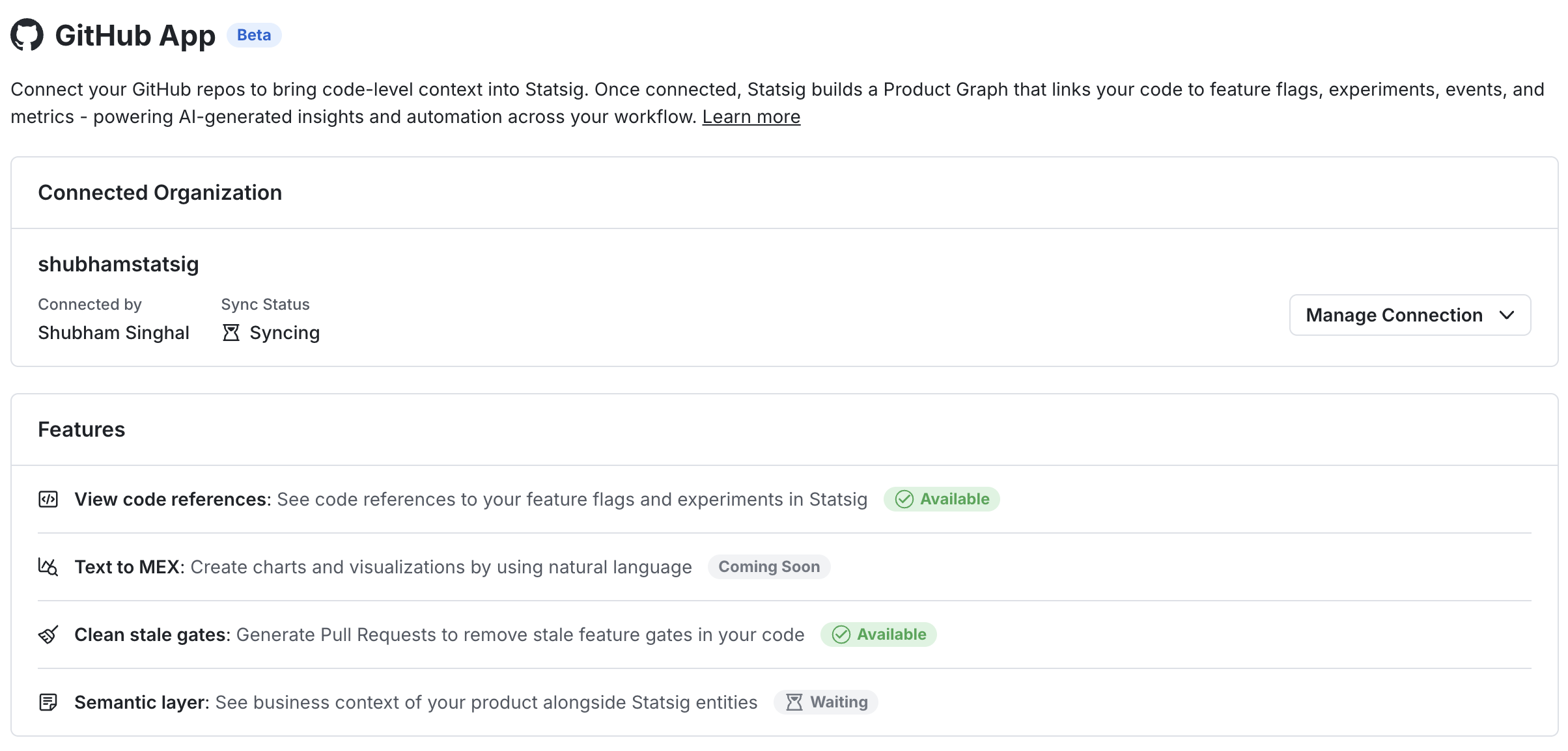 ⭐ Github AI Integration | Statsig Product Updates