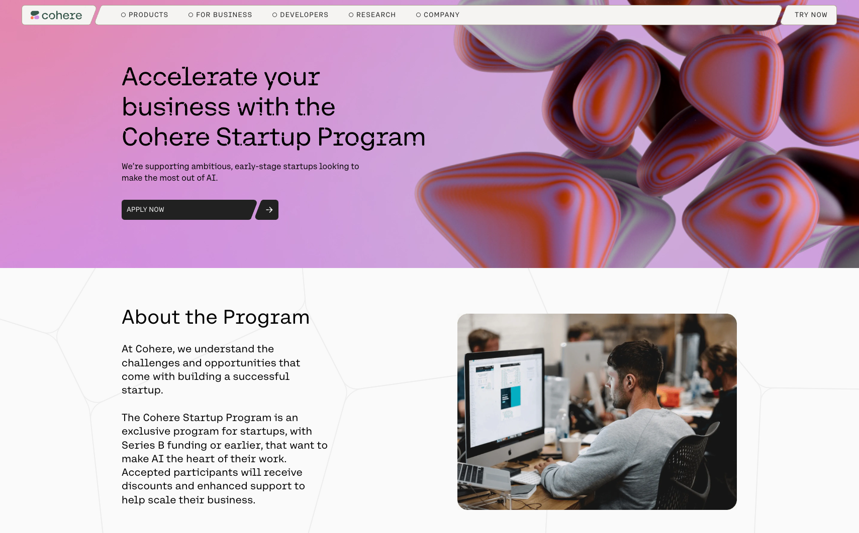 Cohere Startup Program