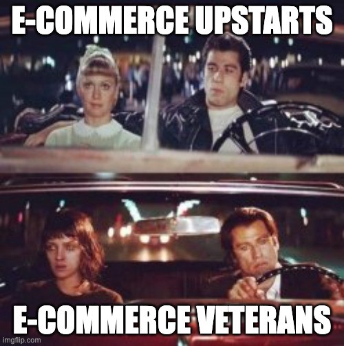 ecommerce upstarts versus ecommerce veterans meme