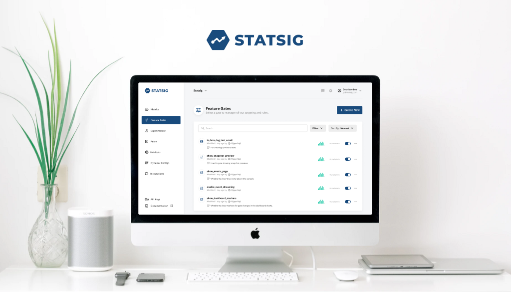 statsig product on a computer screen