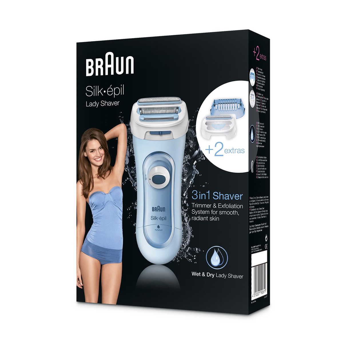 Braun Lady Shaver - 5160 Wet & Dry Electric Shaver for Women  - packaging