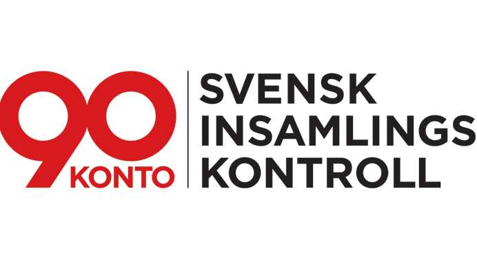 Logotyp för 90-konto, med texten Svensk insamlingskontroll.