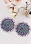 Thumb nail image for Wooden round mandala coasters(pack of 2)