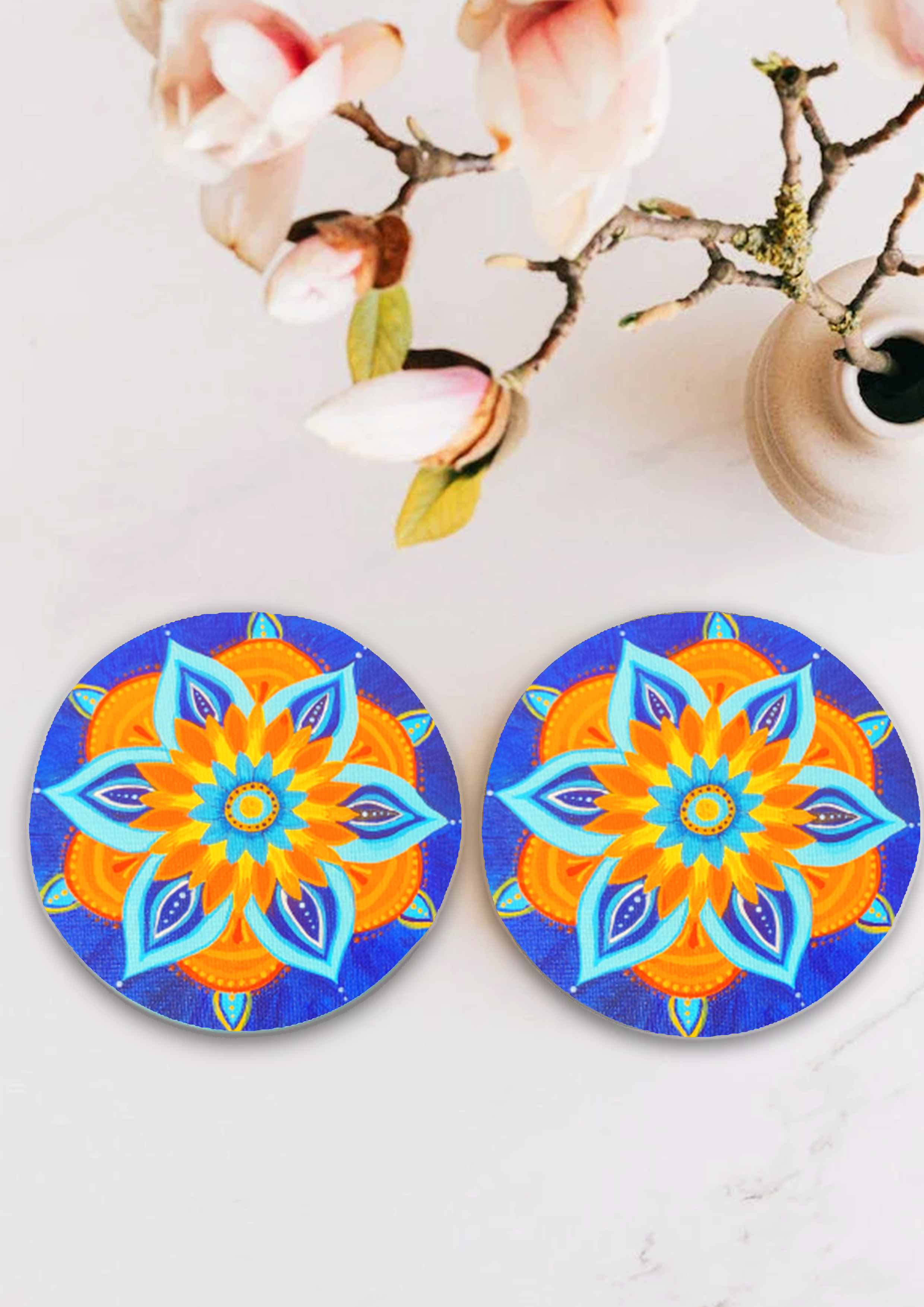 Image for Blue mandala coasters( pack of 2)