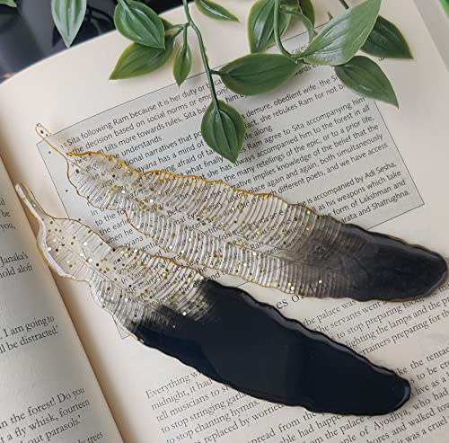 Image for Black feather resin bookmarks(Pack of 2)