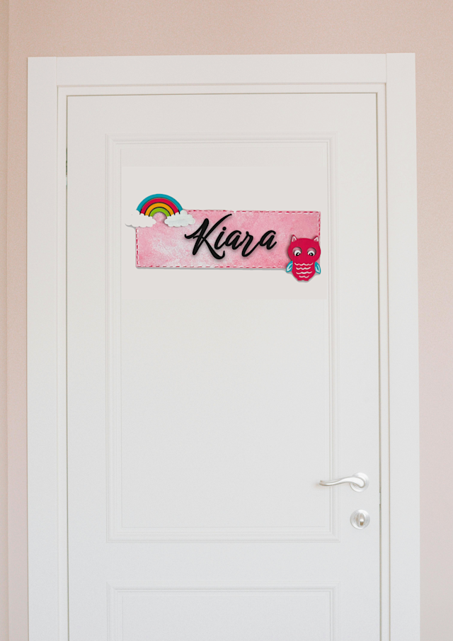 Rainbow nameboards for kids door