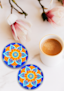 Thumb nail image for Blue mandala coasters( pack of 2)