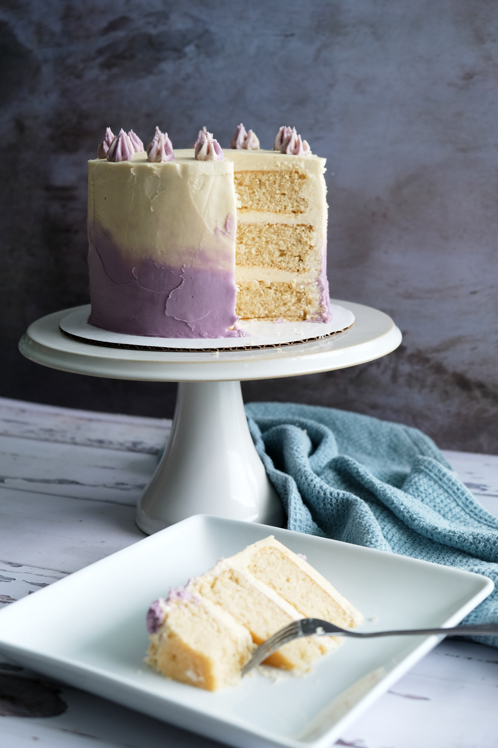 Fluffy Vanilla Raspberry Cake With Whipped Mascarpone Frosting