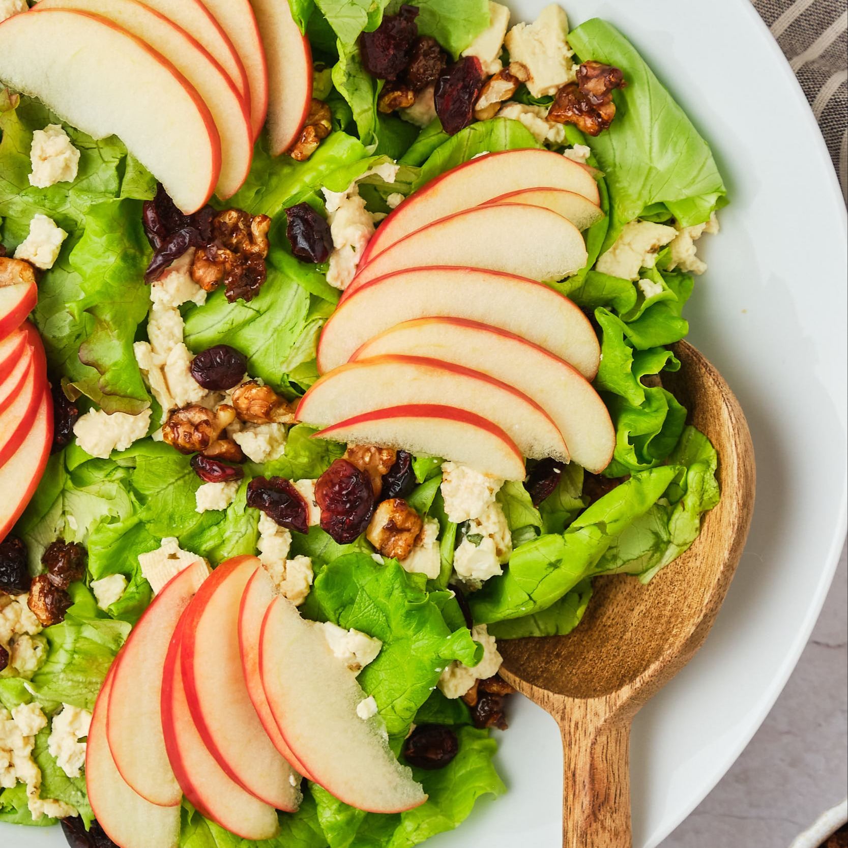 Apple Walnut Salad with Maple-Balsamic Vinaigrette (Vegan)