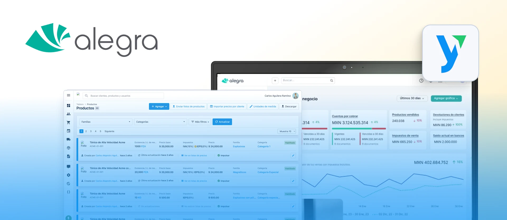 Integra Handy con Alegra