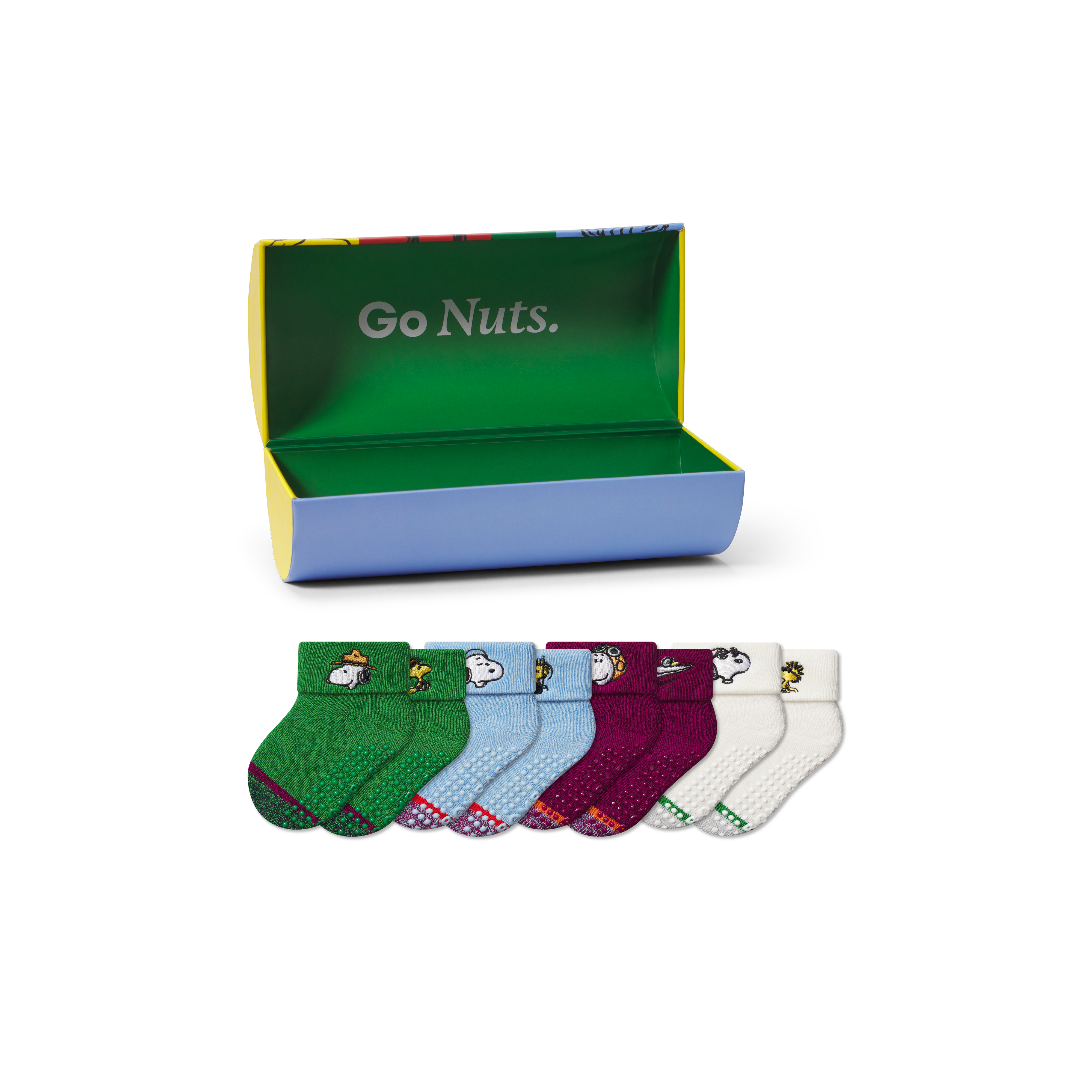 Bombas Peanuts X : Baby Gripper Calf Sock 4-pack Gift Box (6-12 Months) In Multi