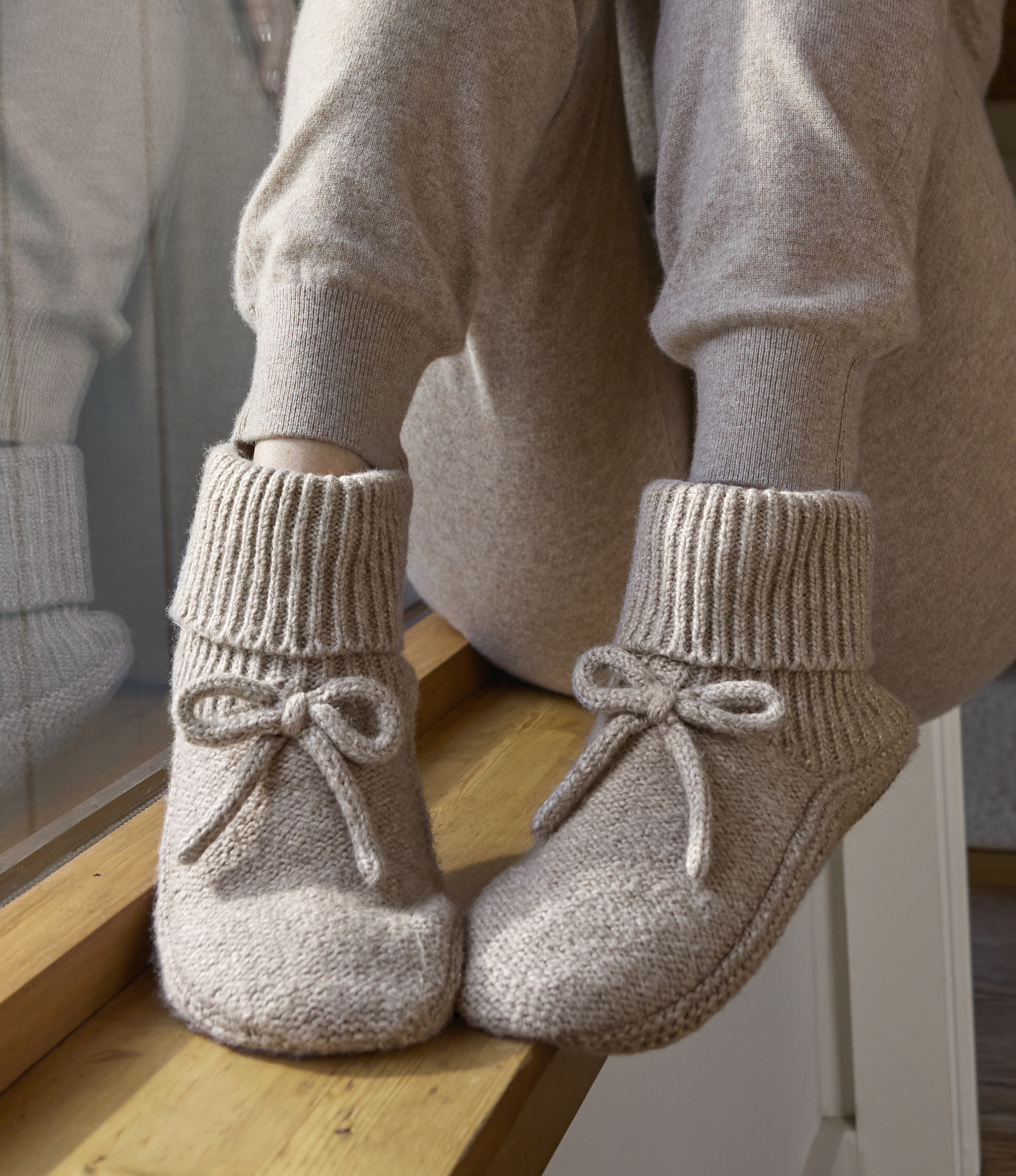 Women's Gripper Slipper Bootie - Sherpa-Lined 