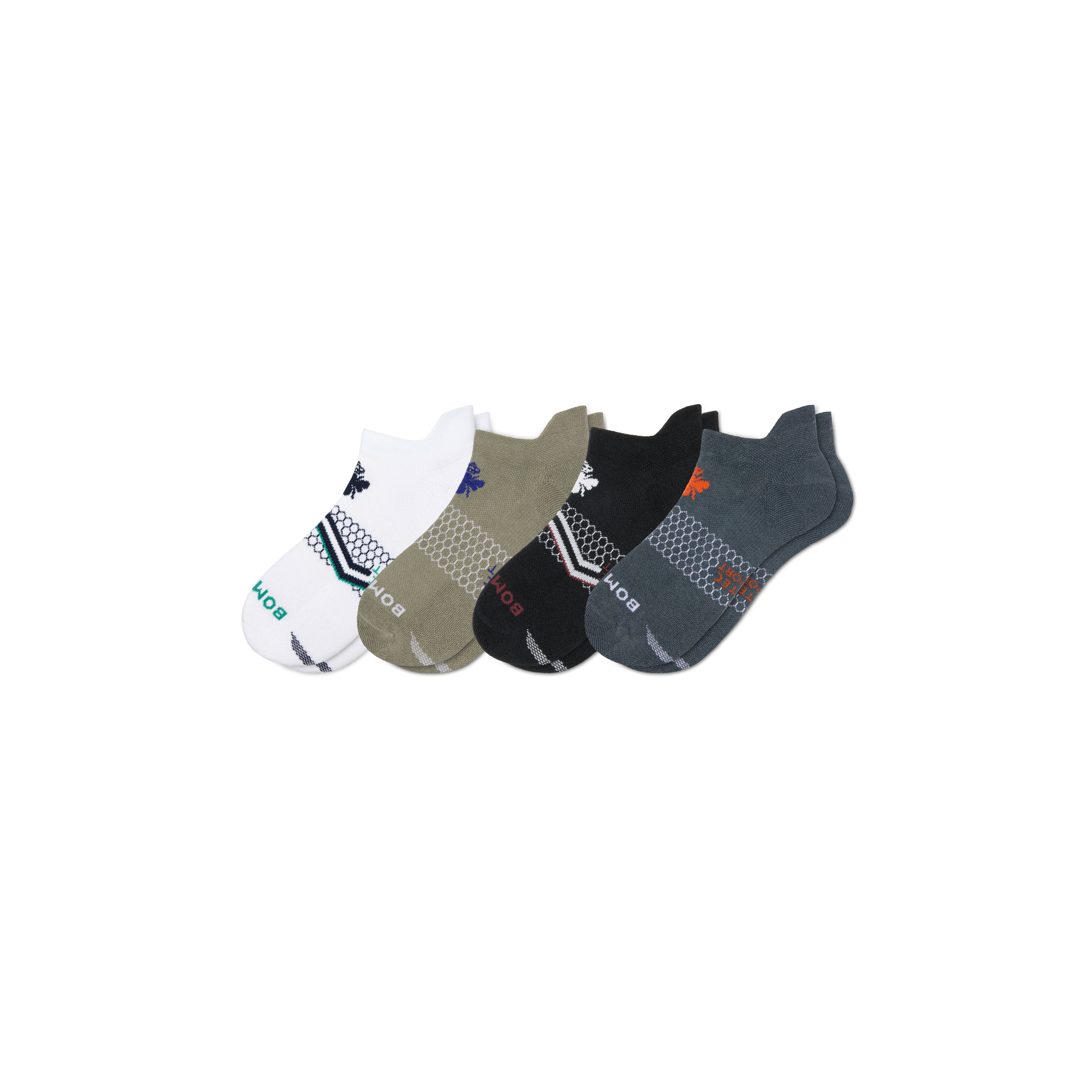 Bombas All Sport Ankle Sock 4-pack In Black