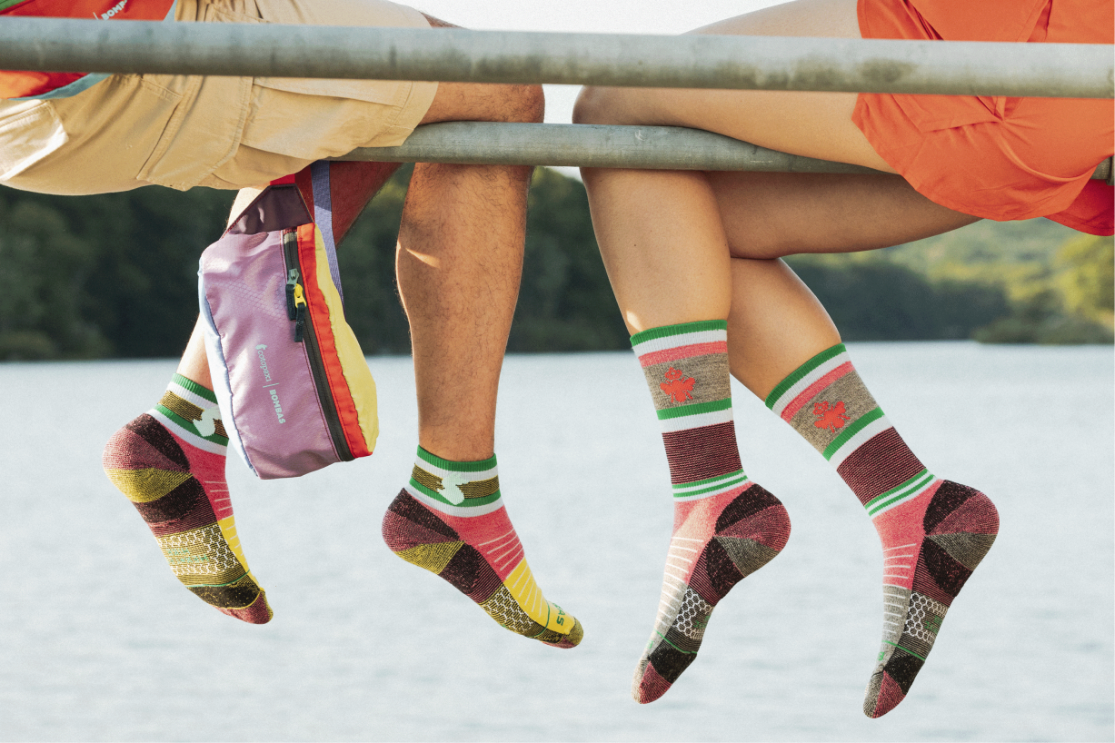 Cotopaxi x Bombas Merino Wool Blend Hiking Quarter Sock 3-Pack