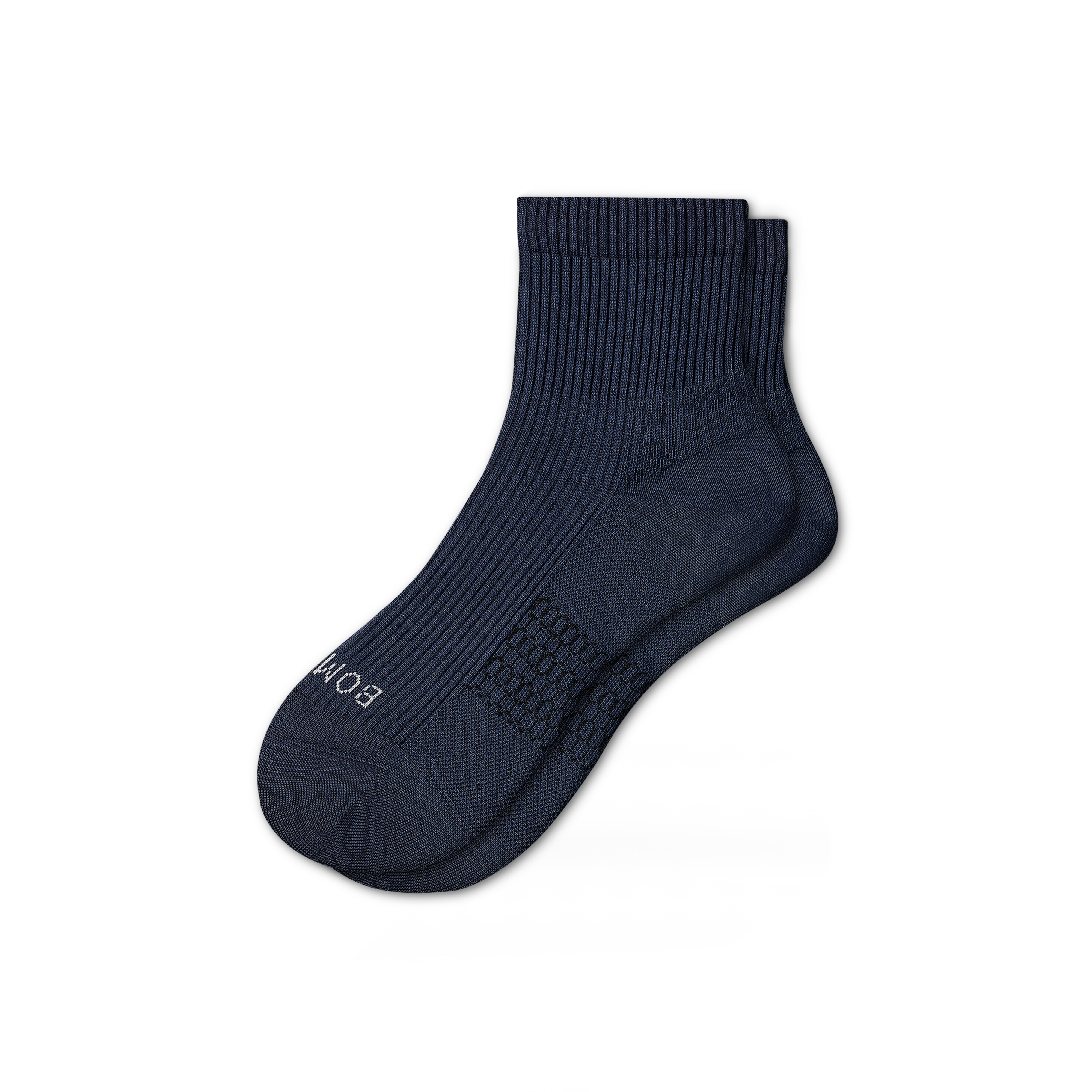 Bombas Modern Rib Quarter Socks In Blue