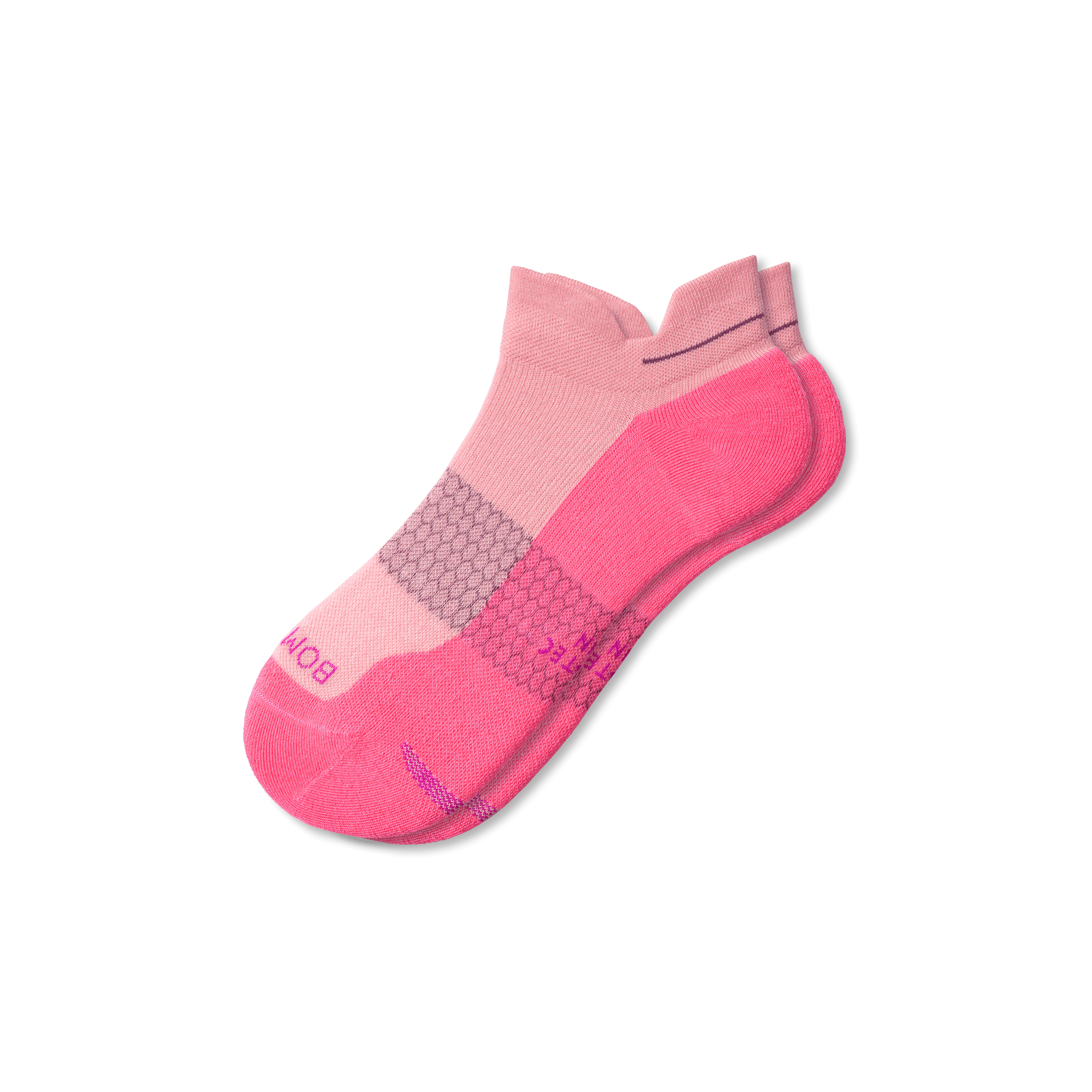 Bombas Running Ankle Socks In Pink Lotus