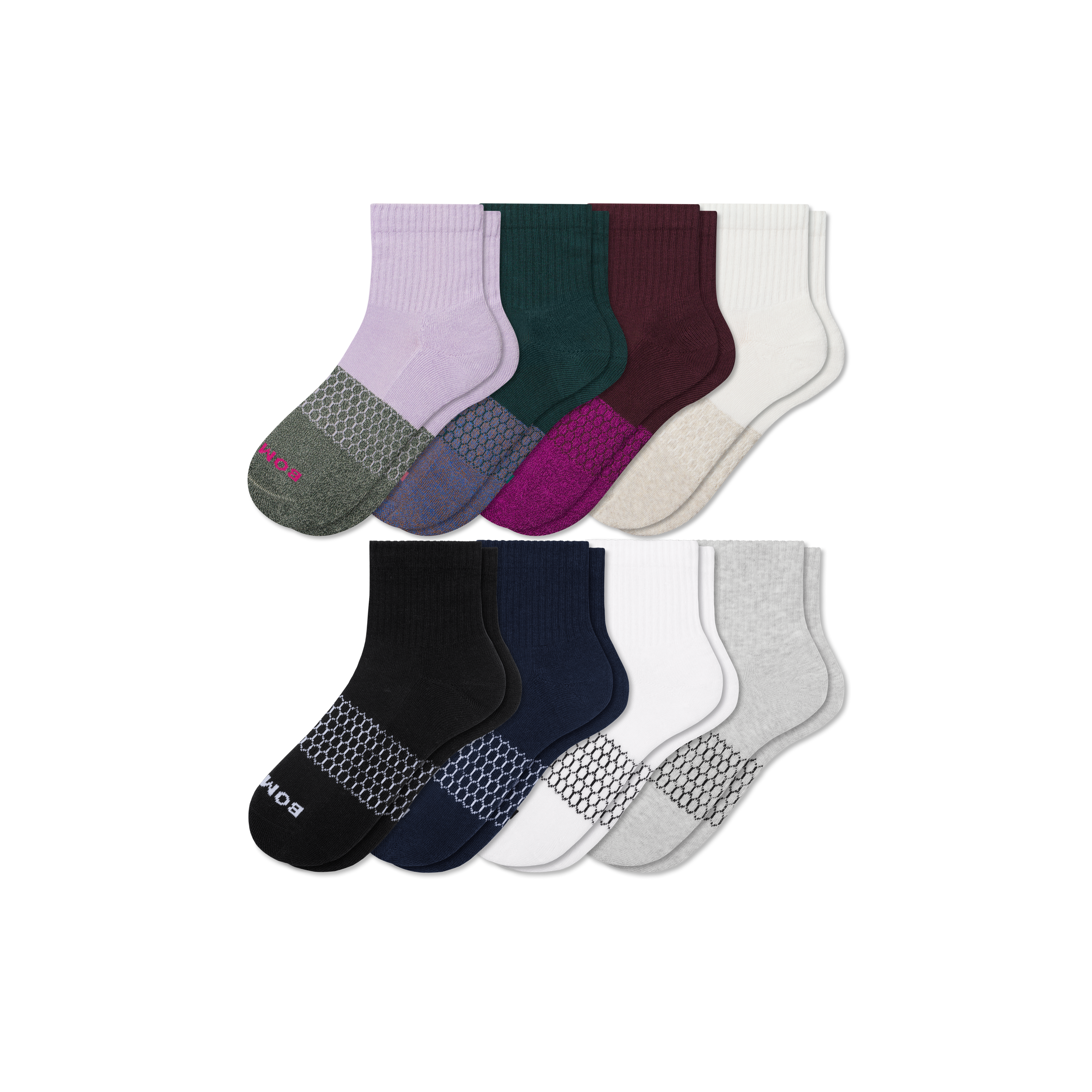 Bombas Quarter Sock 8-pack In Multi