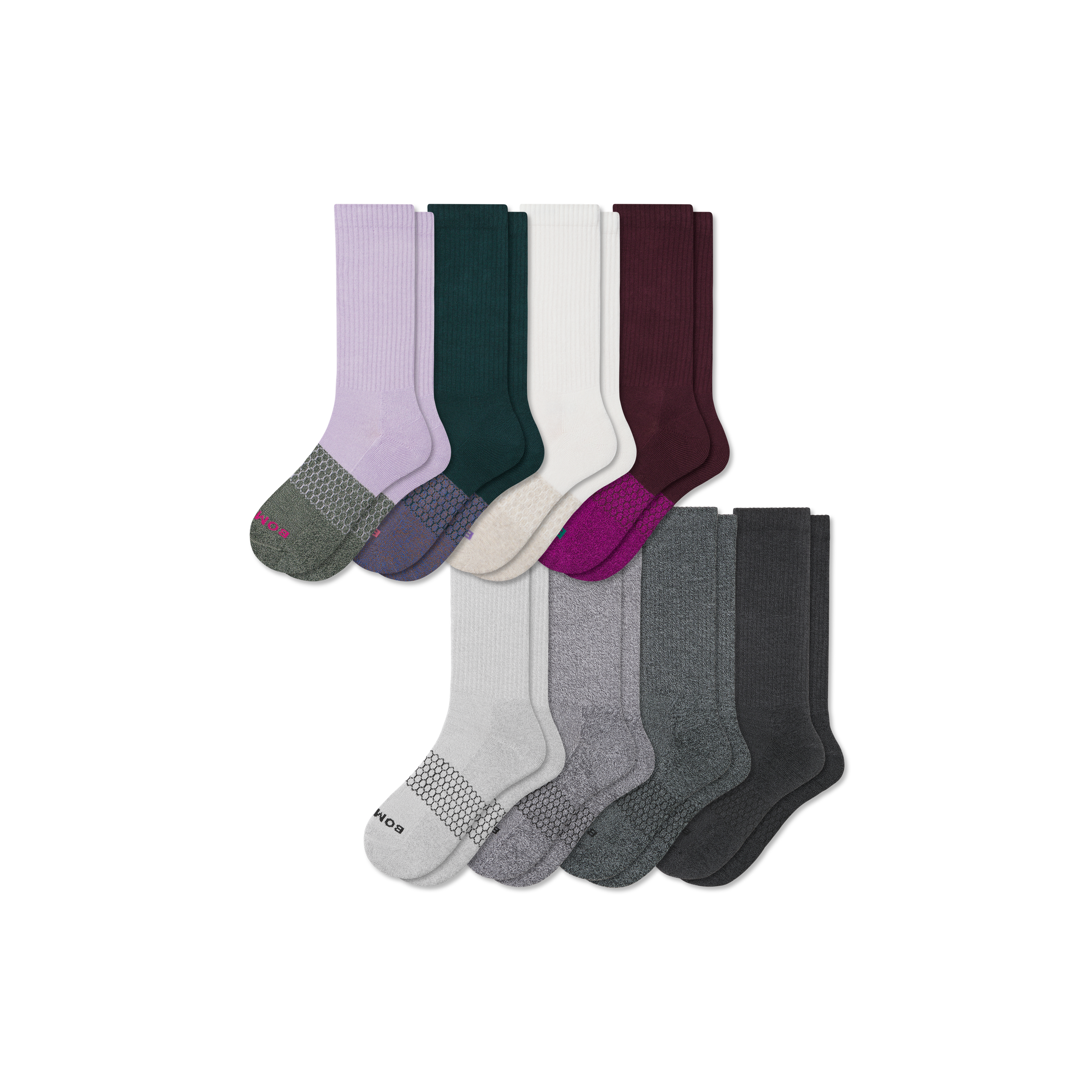 Bombas Marl Calf Sock 8-pack In Multi