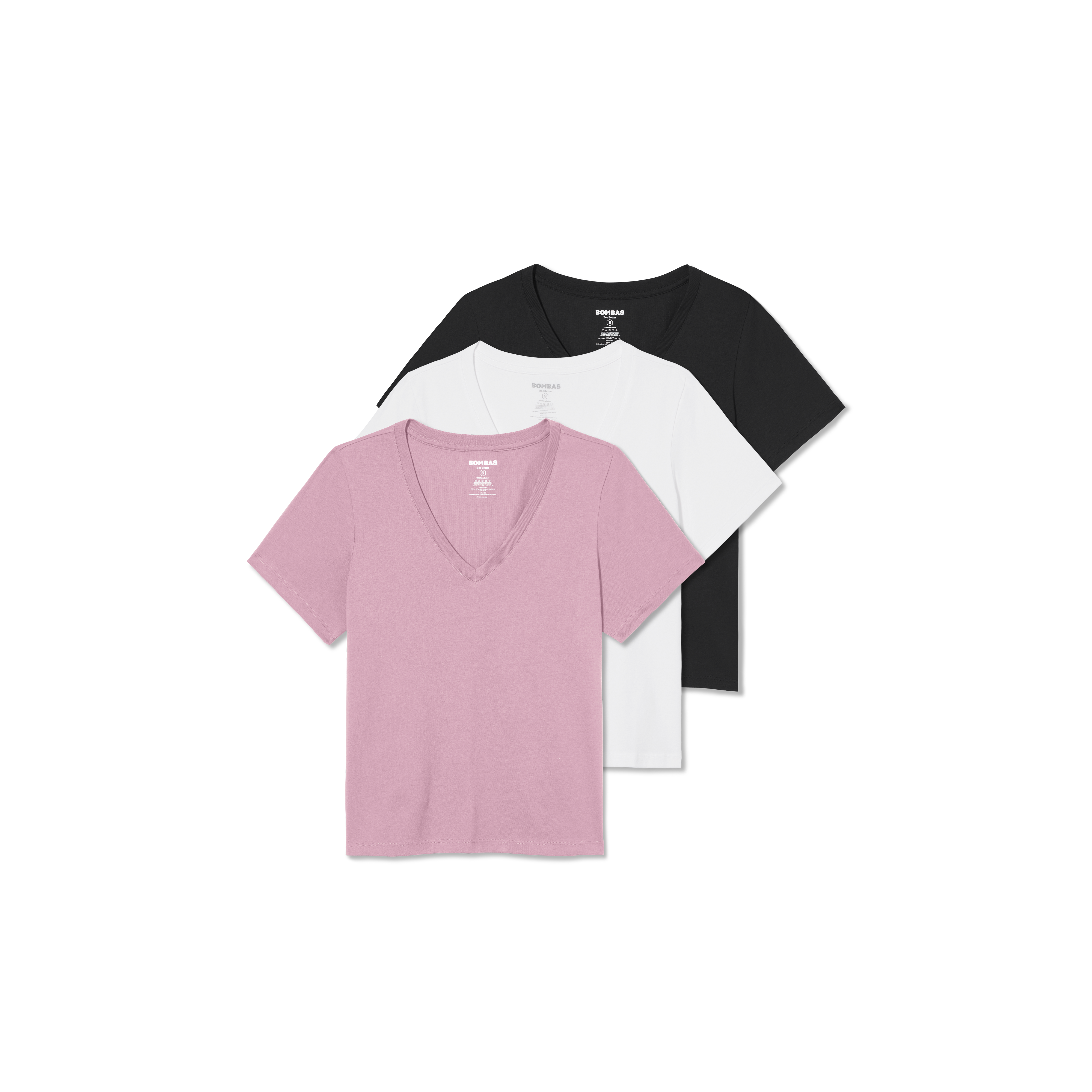 Women's Pima Cotton V-Neck T-Shirt 3-Pack - Bombas