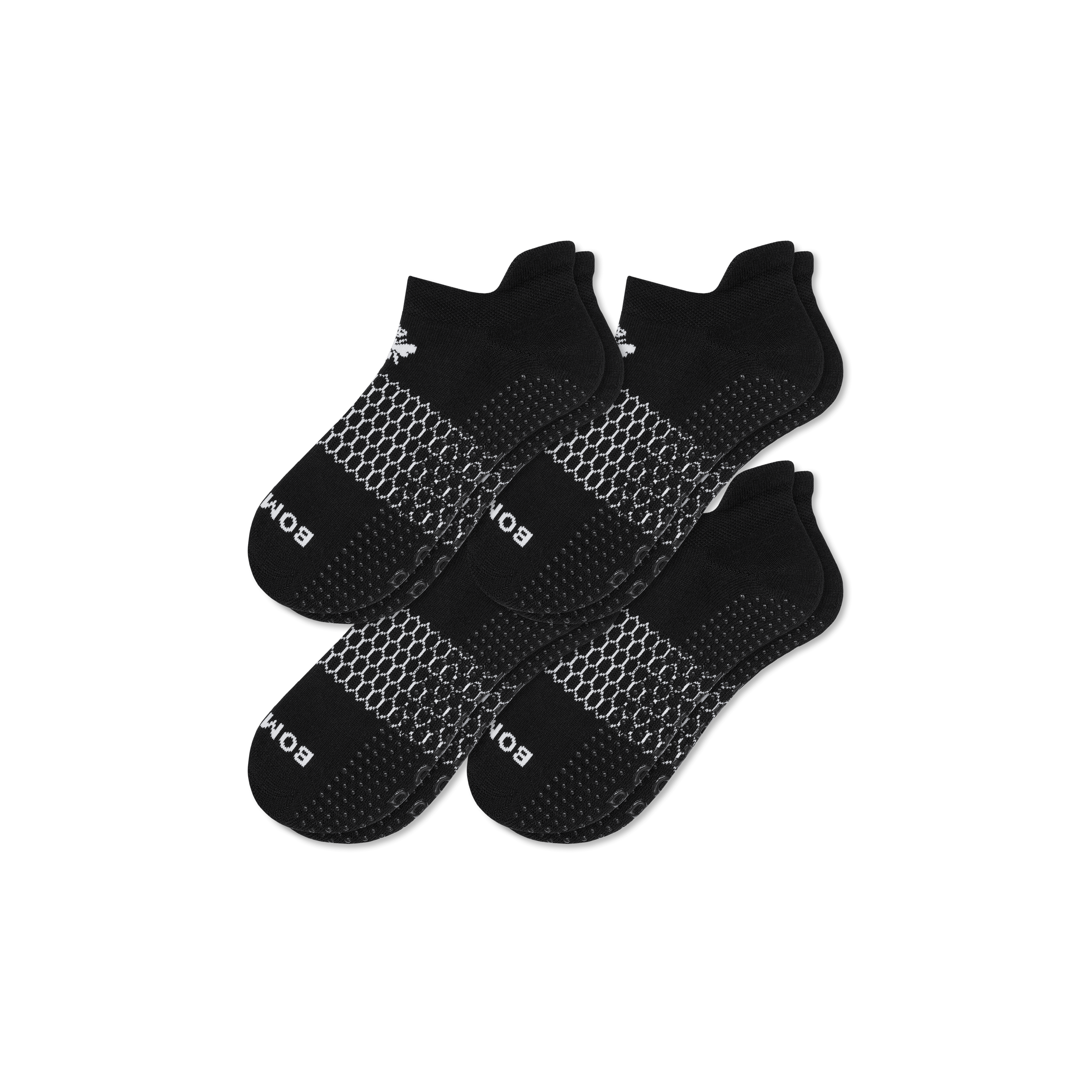 Bombas Grippers Ankle Sock 4-pack In Black White