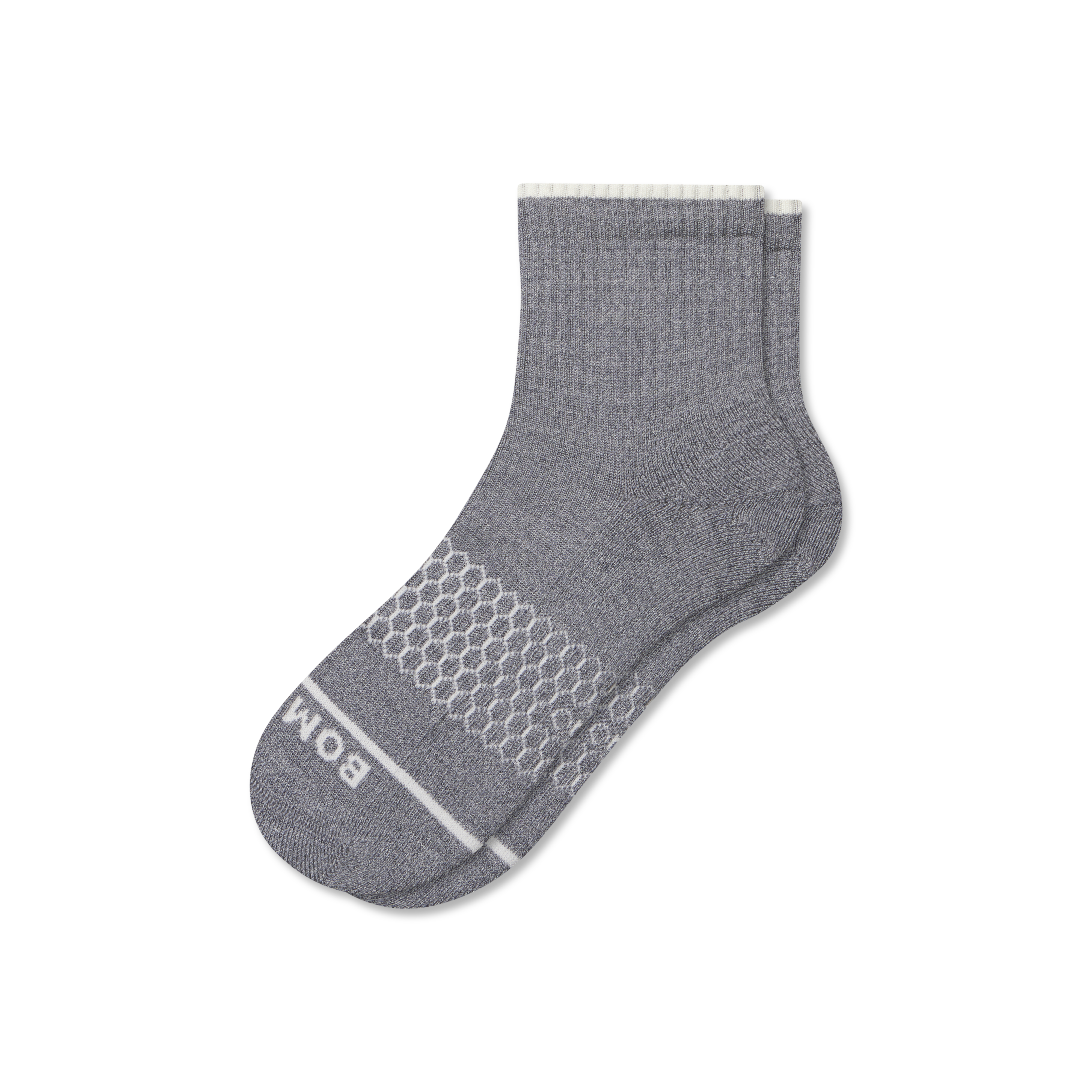 Bombas Merino Wool Blend Quarter Socks In Gray