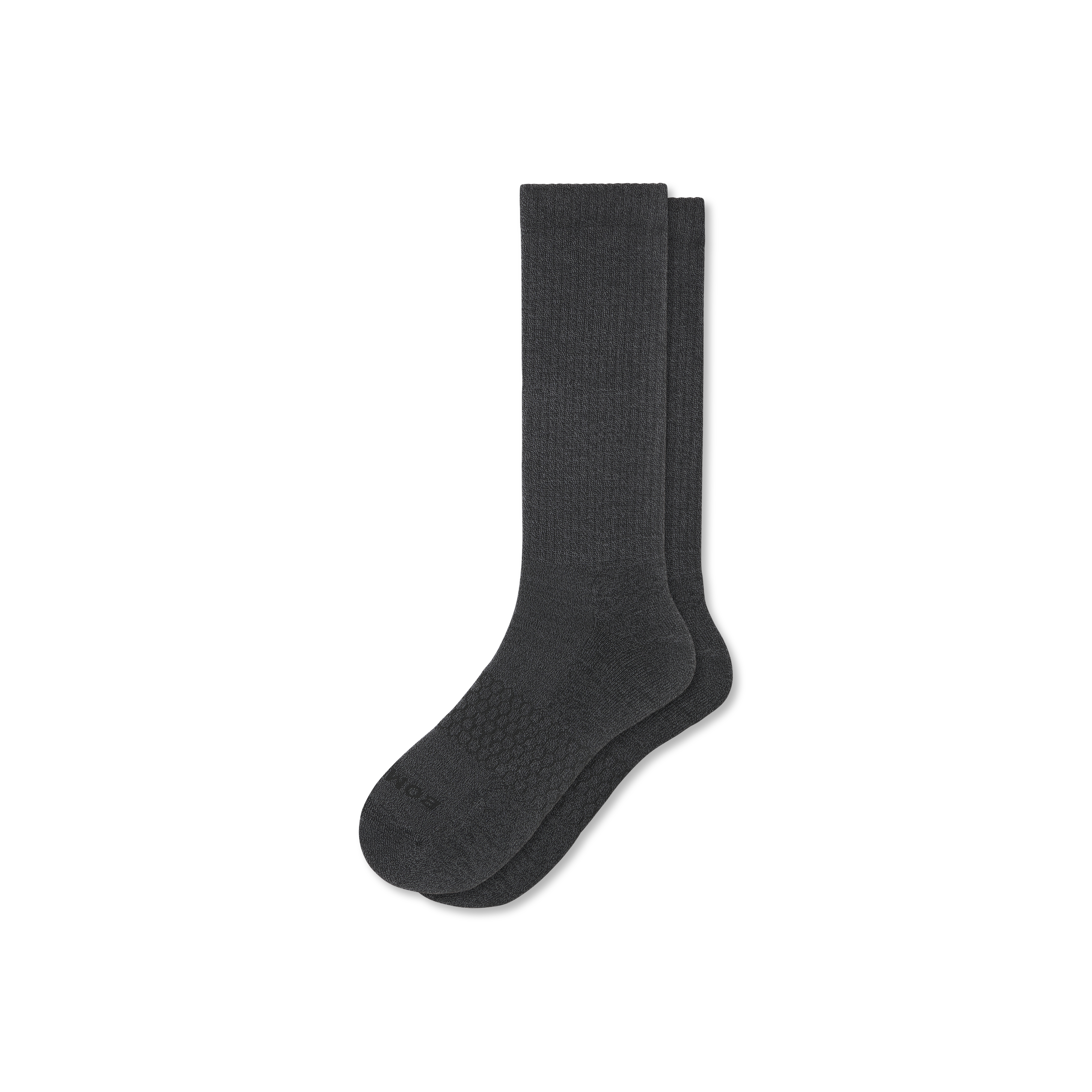 Bombas Marl Calf Socks In Washed Black