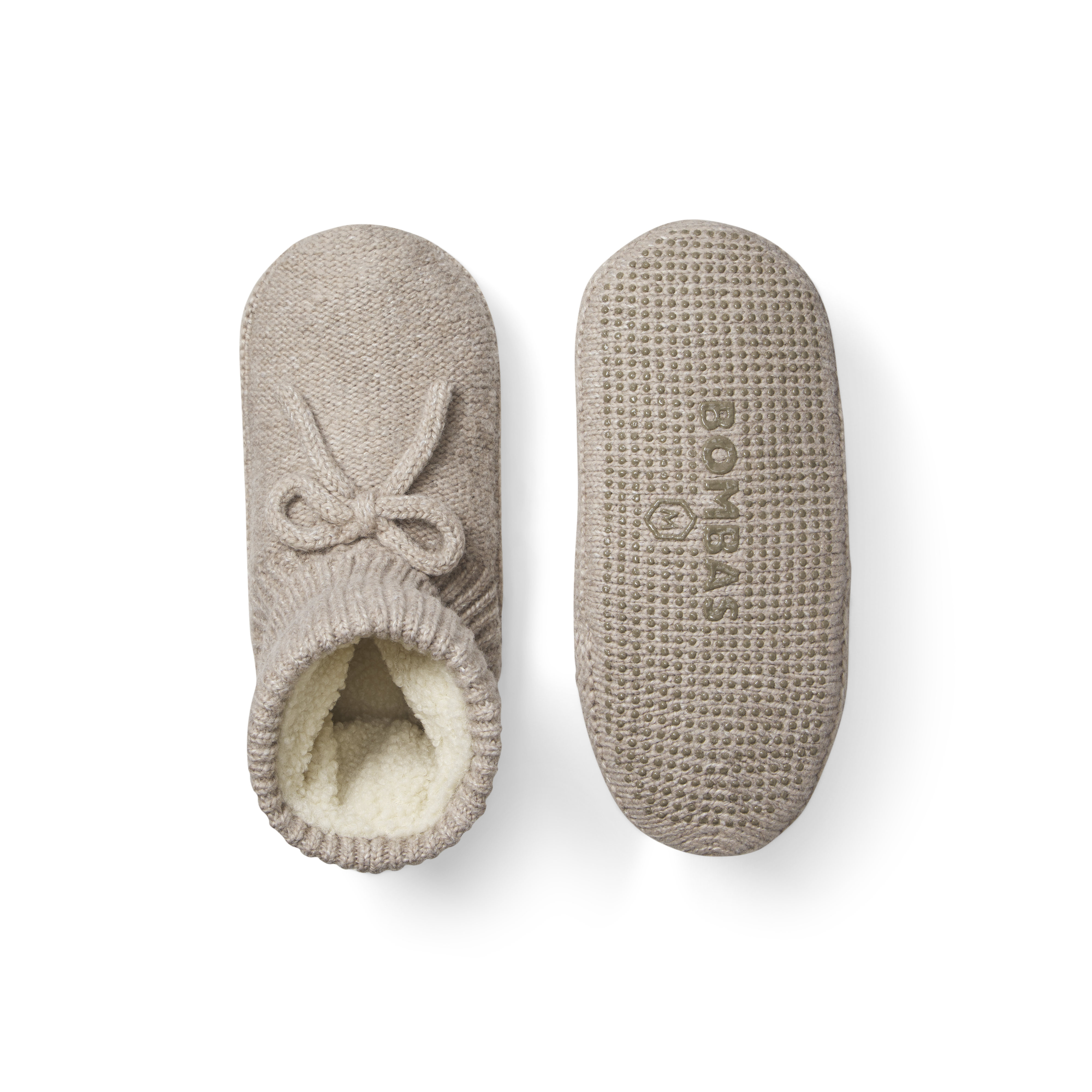 Bombas Bow Gripper Slipper Bootie In Neutral