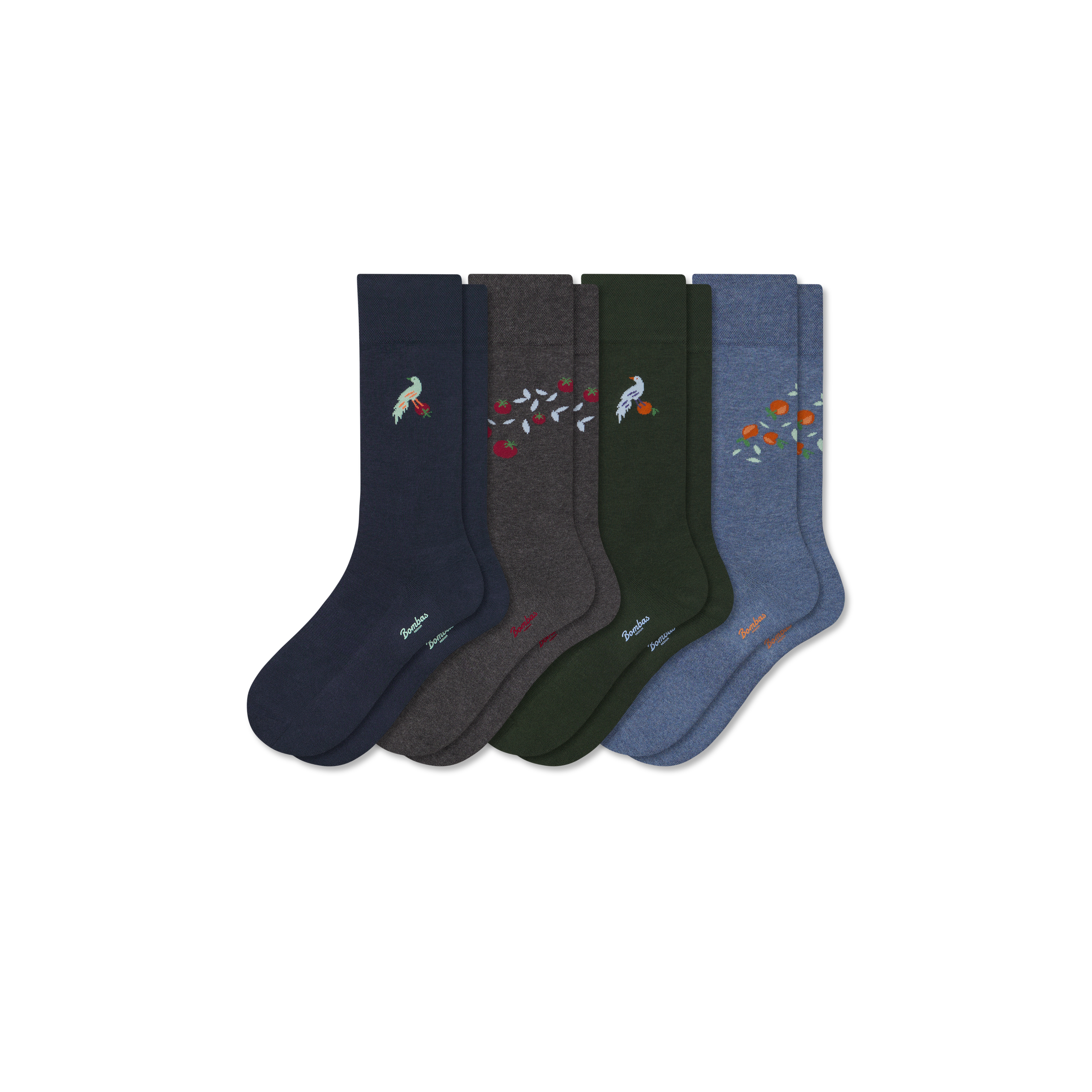 bombas Men's Paradise Dress Calf Sock 4-Pack