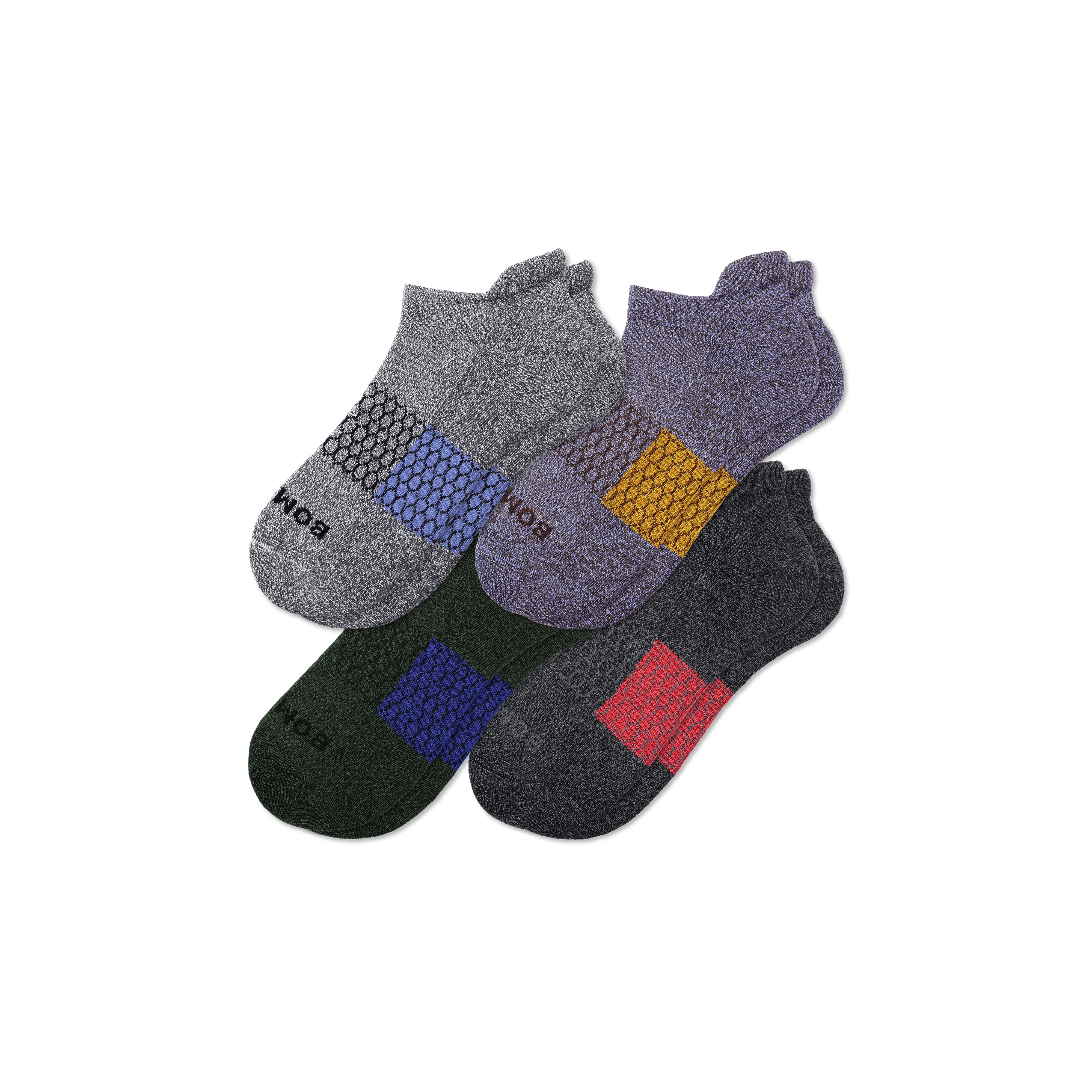 Bombas Marl Ankle Sock 4-pack In Black Galaxy Mix