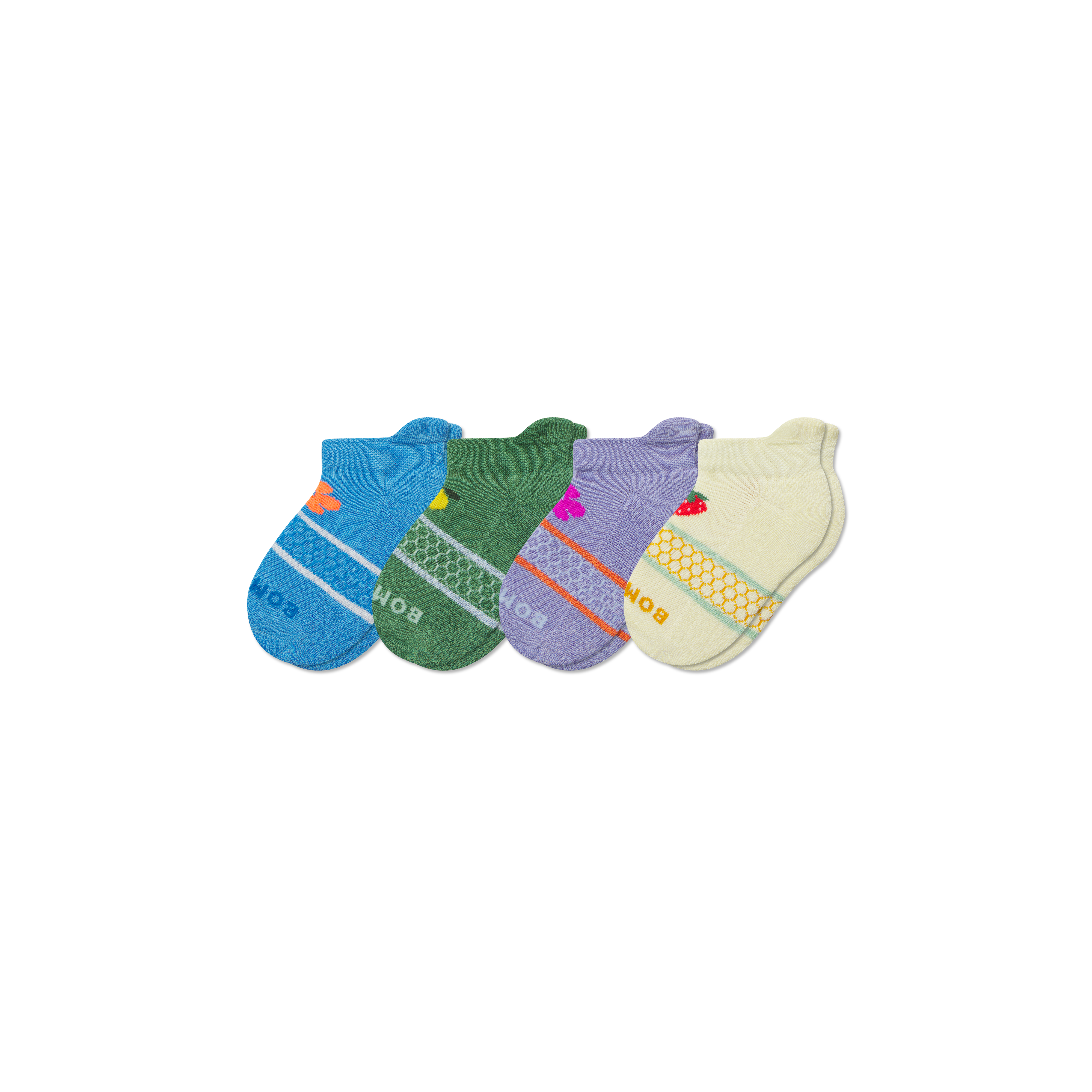 bombas Junior Garden Party Ankle Socks 4-Pack
